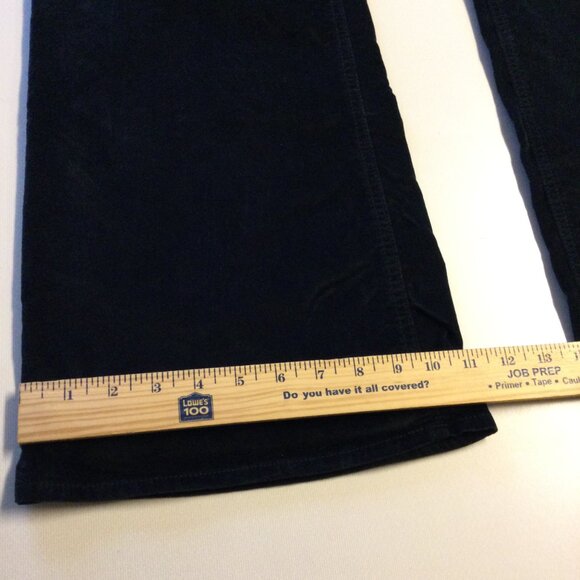 Old Navy Velvet Pants Size 20 Black Flare Higher High Rise Secret Smooth Pockets - Picture 10 of 12